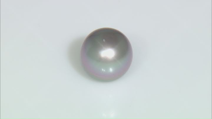 Cultured Tahitian Pearl 12mm Drop Lavender With Green Overtones Video Thumbnail