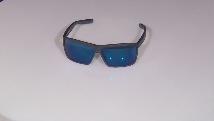 Costa Del Mar Rincon Matte Smoke Blue Mirror 580P Polarized 63mm Sunglasses Video Thumbnail