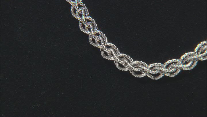 Judith Ripka Verona Rhodium Over Sterling Silver 18" Spiga Chain Necklace Video Thumbnail