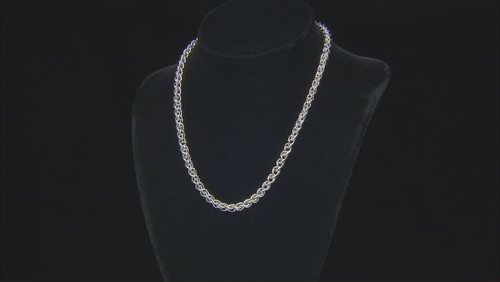 Judith Ripka Verona Rhodium Over Sterling Silver 18" Spiga Chain Necklace Video Thumbnail