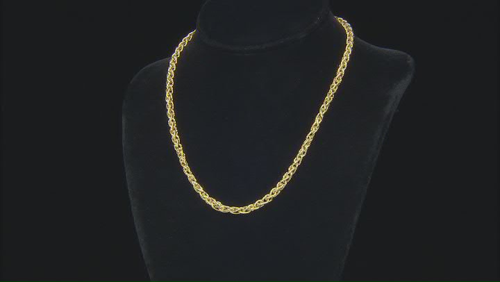 Judith Ripka Verona 14K Gold Clad 18" Spiga Chain Necklace Video Thumbnail