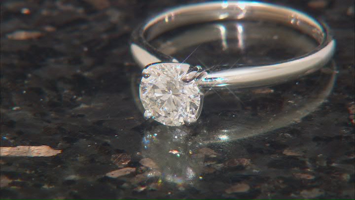 White Lab-Grown Diamond 14k White Gold Solitaire Ring 1.00ctw Video Thumbnail