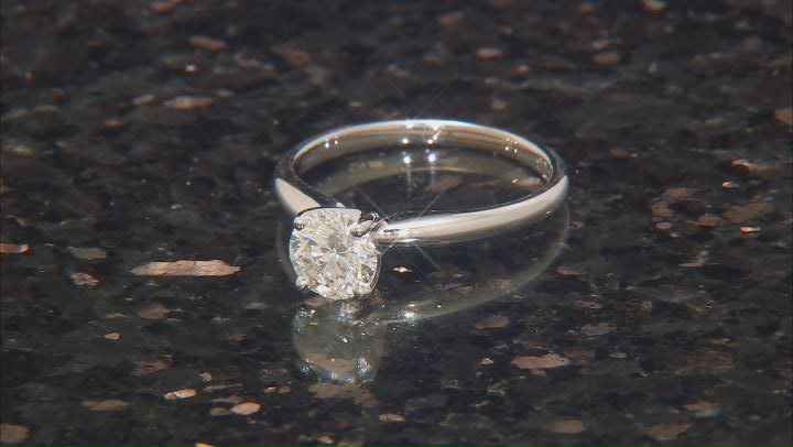 White Lab-Grown Diamond 14k White Gold Solitaire Ring 1.00ctw Video Thumbnail