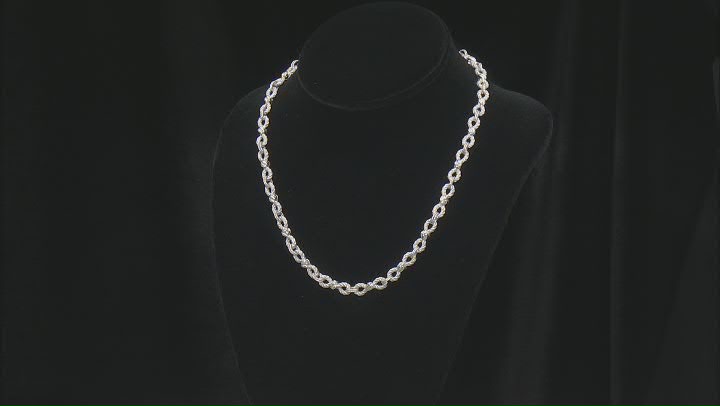 Judith Ripka Rhodium Over Sterling Silver Infinity Link 18" Necklace Video Thumbnail