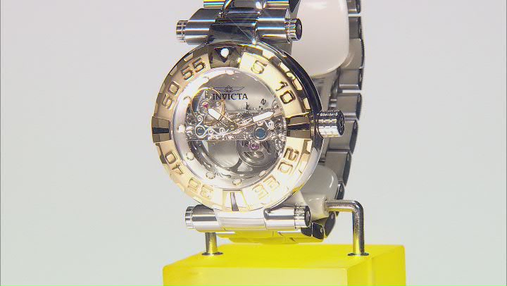 Invicta Subaqua Noma Ghost 47mm Gold Tone Bezel Stainless Steel Automatic Watch Video Thumbnail