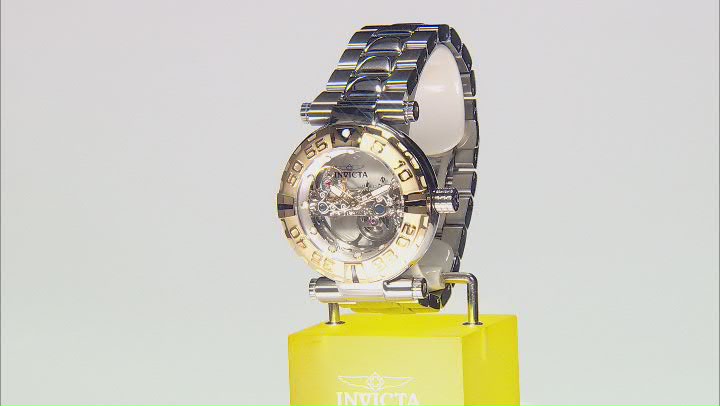 Invicta Subaqua Noma Ghost 47mm Gold Tone Bezel Stainless Steel Automatic Watch Video Thumbnail