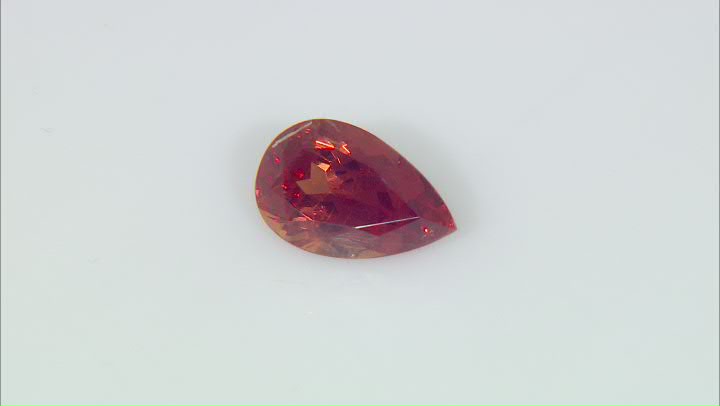 Reddish-Orange Sapphire Loose Gemstone Unheated 13.5x8.5mm Pear Shape 5.61ct Video Thumbnail