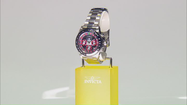 Invicta Speedway Casino Royale 39.5mm Black Dial Stainless Steel Quartz Watch Video Thumbnail