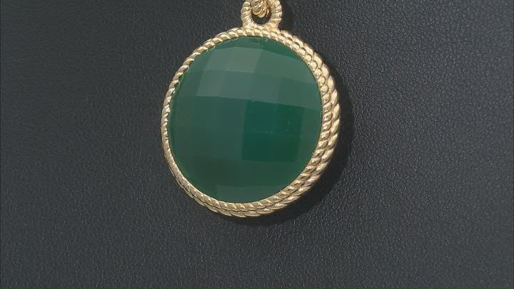Judith Ripka Verona Green Agate 14K Gold Clad Necklace Video Thumbnail