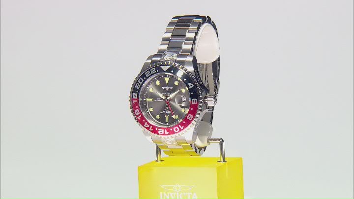 Invicta 47mm Grand Diver GMT Automatic Stainless Steel Watch Video Thumbnail