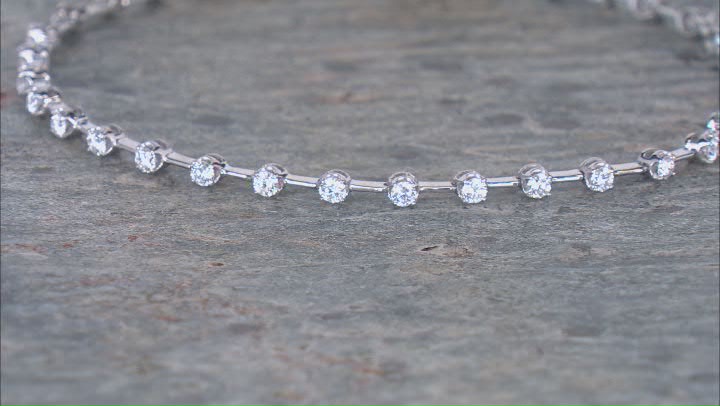 White Lab-Grown Diamond, Sterling Silver Bracelet 1.00ctw Video Thumbnail