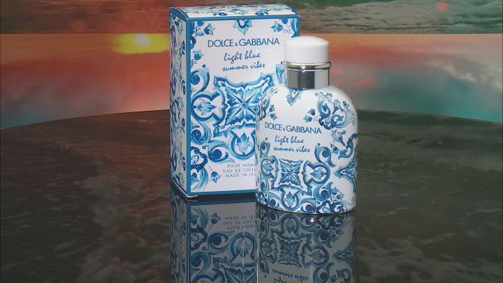 Light Blue Summer Vibes Eau De Toilette Spray For Men By Dolce & Gabbana - 4.23 oz (125 ml) Video Thumbnail