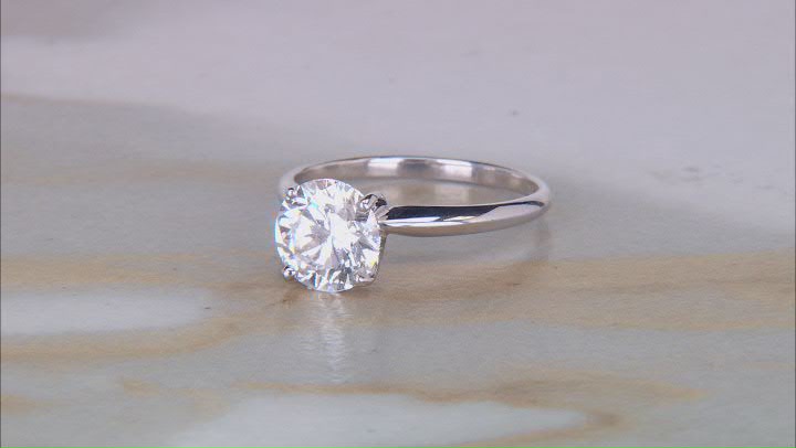 14k White Gold 2.00ct Round White IGI Certified Lab-Grown Diamond Solitaire Ring F/VS1 Video Thumbnail