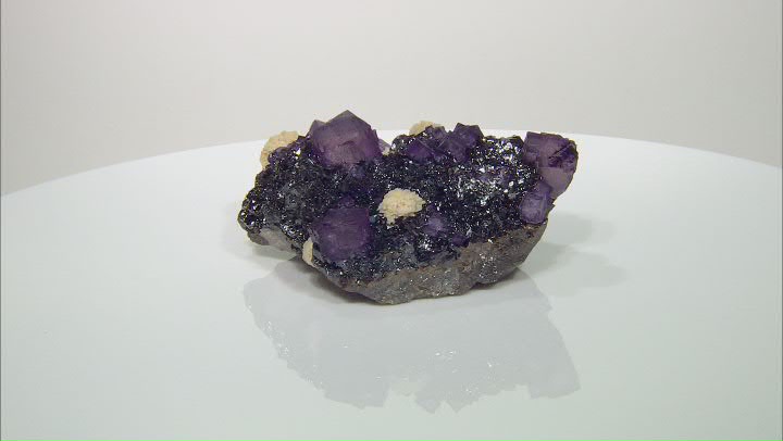 American purple Fluorite and Sphalerite 22.2x17.0cm Specimen Video Thumbnail