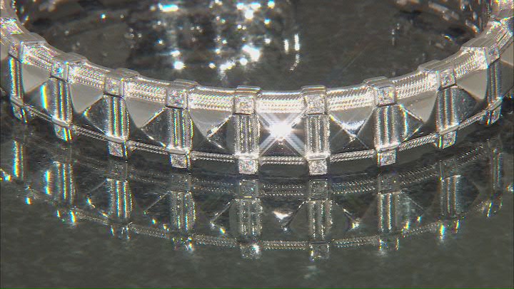 Judith Ripka "Cairo" 3.15ctw Bella Luce® Rhodium Over Sterling Silver Cuff Bracelet Video Thumbnail