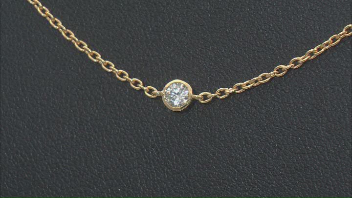 Judith Ripka 1.0ctw Round Yellow Bella Luce Diamond Simulant 14k Gold Clad 5-Station Necklace Video Thumbnail