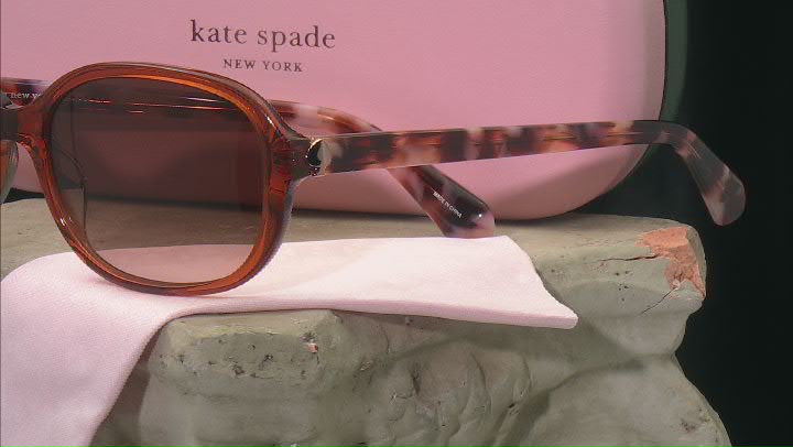 Kate Spade Brown Oval Frame/ Brown Lenses Sunglasses Video Thumbnail