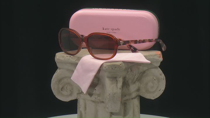 Kate Spade Brown Oval Frame/ Brown Lenses Sunglasses Video Thumbnail