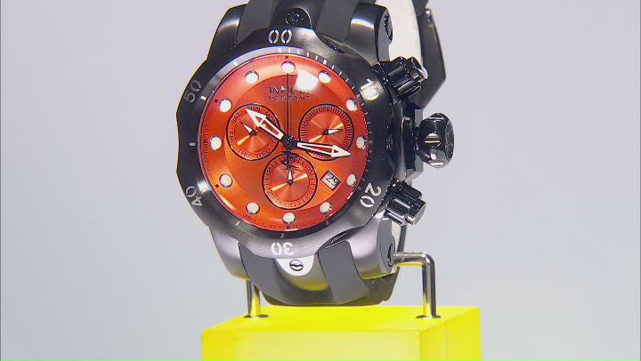 Invicta Reserve Venom 53.7mm Red Dial Black Stainless Steel Quartz Watch Video Thumbnail