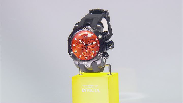 Invicta Reserve Venom 53.7mm Red Dial Black Stainless Steel Quartz Watch Video Thumbnail