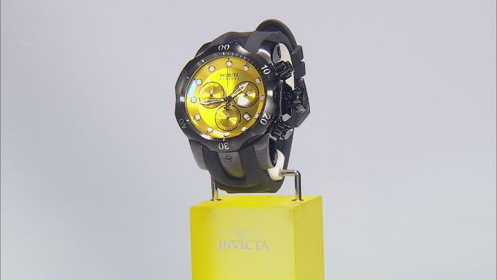 Invicta Reserve Venom 53.7mm Yellow Dial Black Stainless Steel Quartz Watch Video Thumbnail