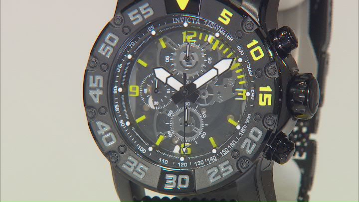 Invicta Invicta Racing 48mm Quartz Black Stainless Steel Mesh Watch Video Thumbnail