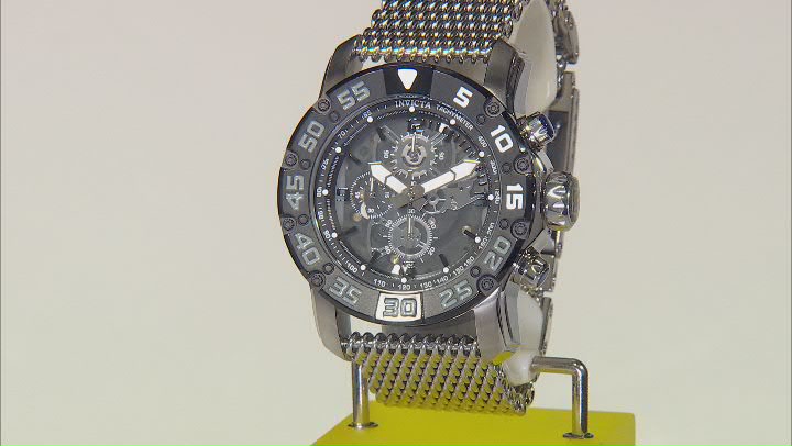 Invicta Invicta Racing 48mm Quartz Yellow Stainless Steel Mesh Watch Video Thumbnail