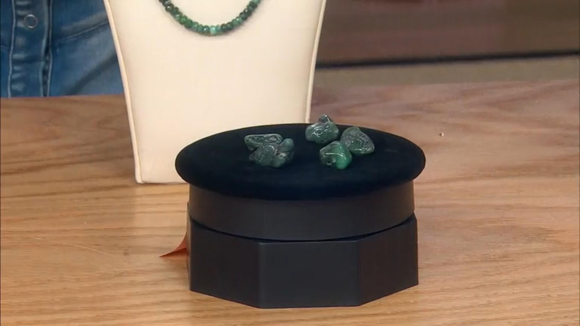 Bahia Brazilian Emerald in Matrix Focal Bead Free-Form Nugget Set of 5 Video Thumbnail