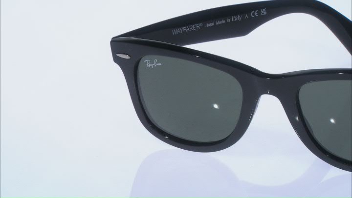 Ray-Ban Original Wayfarer Black/Classic G-15 Green 50mm Sunglasses RB2140 901 50 Video Thumbnail