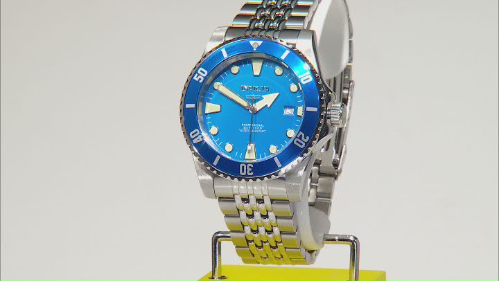 Invicta Pro Diver 44mm Blue Stainless Steel Automatic Watch Video Thumbnail