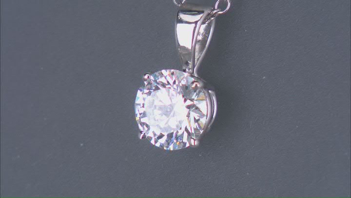 14k White Gold 1.10ct Round White IGI Certified Lab-Grown Diamond Solitaire Pendant F/VS1 Video Thumbnail