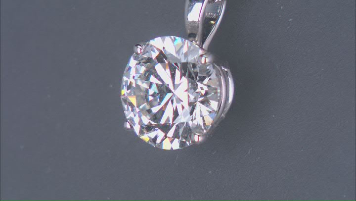 14k White Gold 3.00ct Round White IGI Certified Lab-Grown Diamond Solitaire Pendant F/VS1 Video Thumbnail