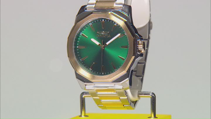 Invicta Speedway 42mm Green Dial Two-tone Stainless Steel Quartz Watch Video Thumbnail