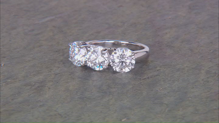 White Lab-Grown Diamond 14k White Gold Ring 5.00ctw Video Thumbnail