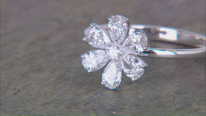 White Lab Grown Diamond 14k White Gold Ring 1.00ctw Video Thumbnail