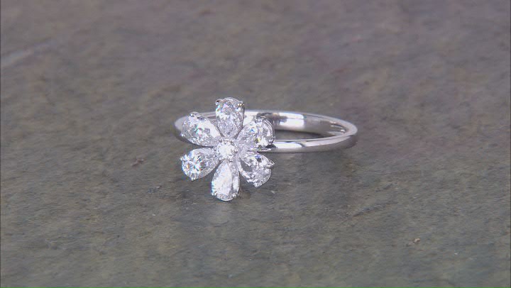 White Lab Grown Diamond 14k White Gold Ring 1.00ctw Video Thumbnail