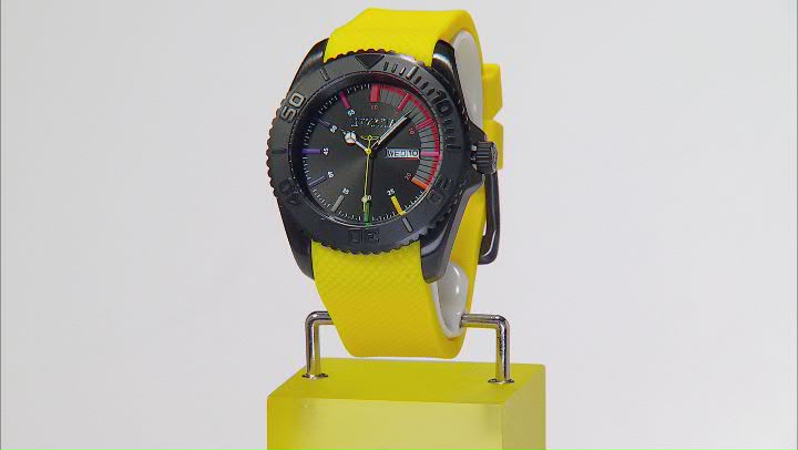 Invicta Pro Diver 44mm Yellow Silicone Quartz Watch Video Thumbnail