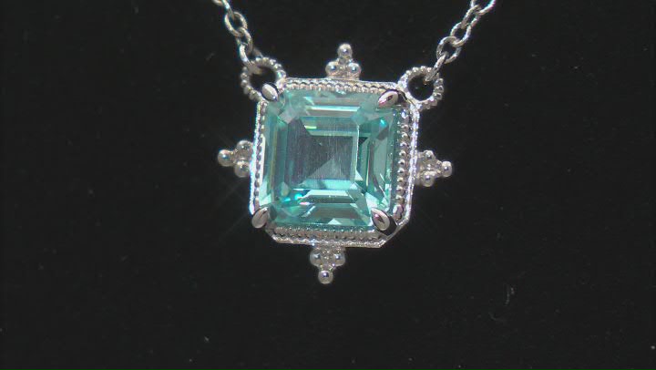 Judith Ripka 2.5ct Sky Blue Bella Luce Topaz Simulant Rhodium Over Sterling Silver Station Necklace Video Thumbnail