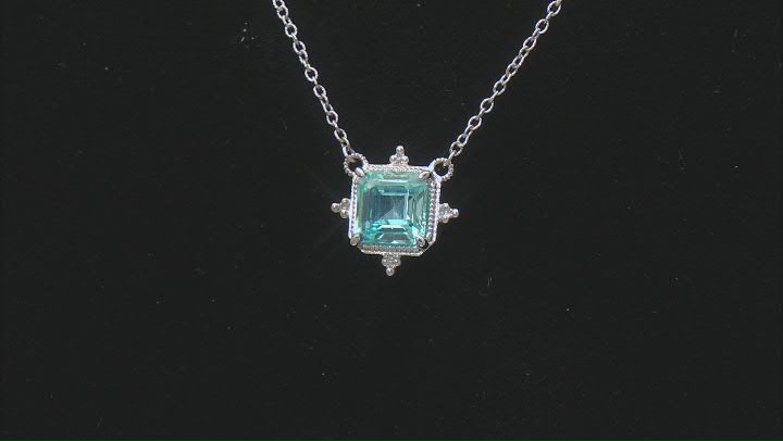 Judith Ripka 2.5ct Sky Blue Bella Luce Topaz Simulant Rhodium Over Sterling Silver Station Necklace Video Thumbnail