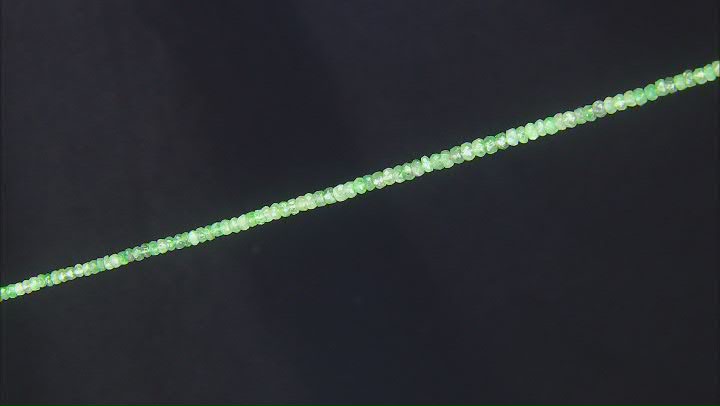 Tsavorite  3-4mm Faceted Bead Strand Approximately 16" in Length. Includes Silver Clasp. Video Thumbnail