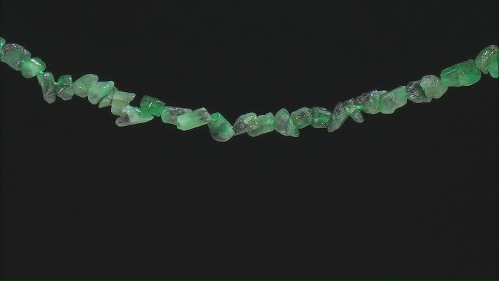 Bahia Brazilian Emerald in Matrix Free Form 4-5mm Nugget Endless Strand Video Thumbnail