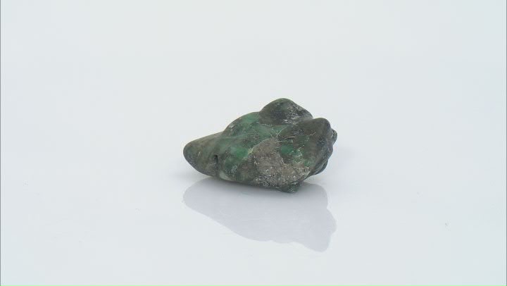 Bahia Brazilian Emerald in Matrix Focal Bead Free-Form Nugget Video Thumbnail