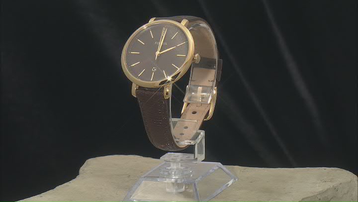 Fossil Women's Jacqueline Brown Dial, Brown Leather Strap Watch Video Thumbnail