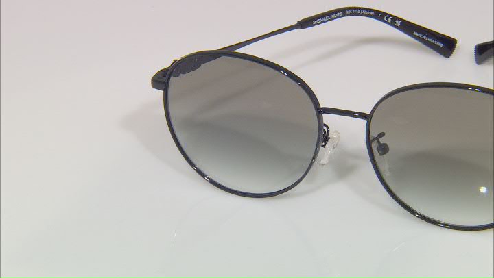 Michael Kors Women's Alpine 57mm Shiny Black Sunglasses Video Thumbnail
