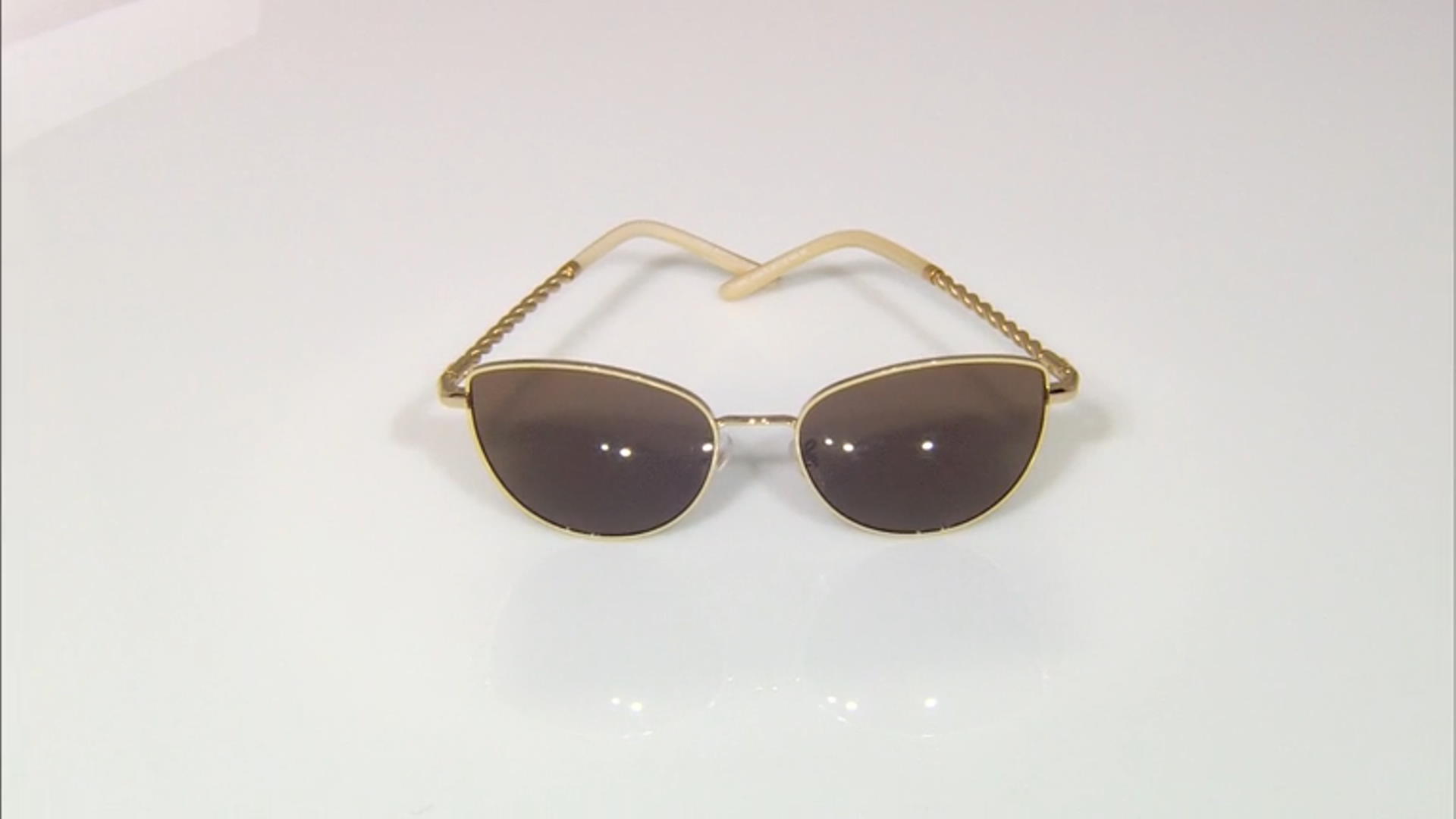 Tory Burch Women's Fashion 56mm Ivory Sunglasses Video Thumbnail