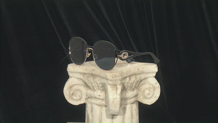 Christian Dior Gold Tone and Black Frame / Blue Mirror Sunglasses Video Thumbnail