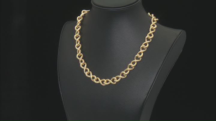 Judith Ripka 14k Gold Clad Verona 18" Infinity Link Necklace Video Thumbnail