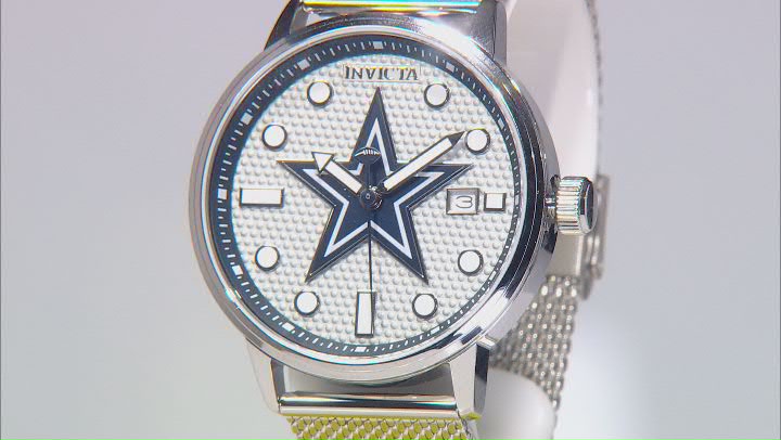 Invicta NFL 44mm Gray Dial Dallas Cowboys Quartz Watch Video Thumbnail