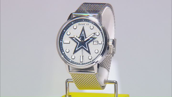 Invicta NFL 44mm Gray Dial Dallas Cowboys Quartz Watch Video Thumbnail