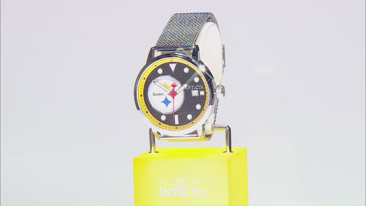 Invicta NFL 44mm Black Dial Pittsburgh Steelers Quartz Watch Video Thumbnail